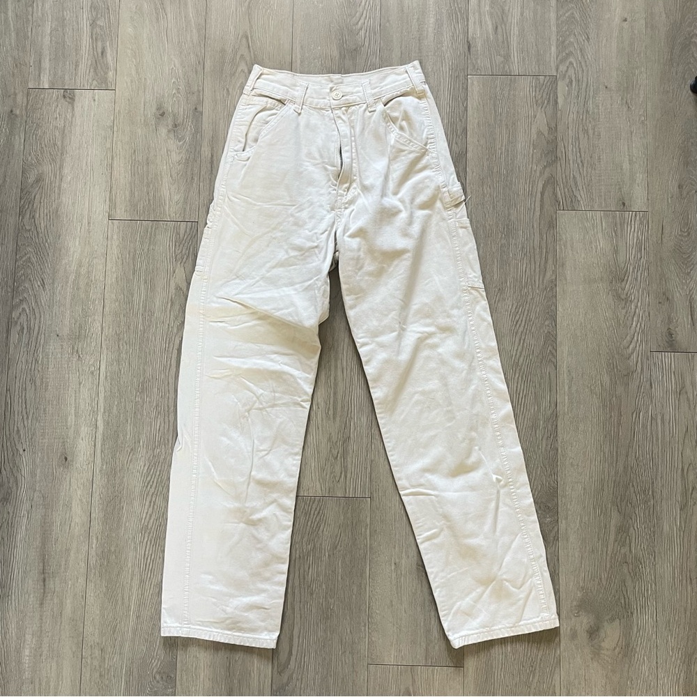 J. Galt white carpenter pants Size S 100% cotton